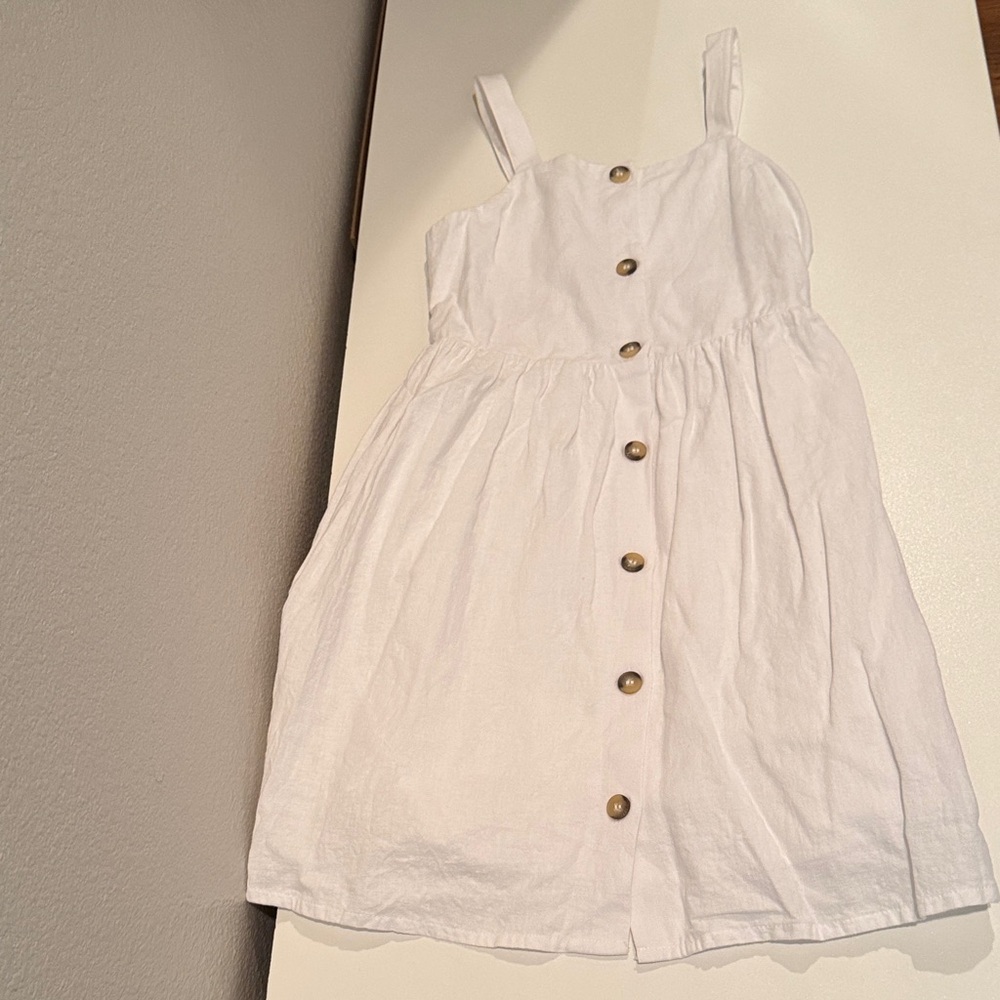H&M White Kids Casual Dress with Buttons